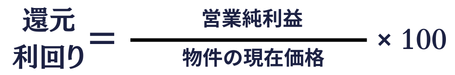 不動産投資の還元利回り(キャップレート)計算式